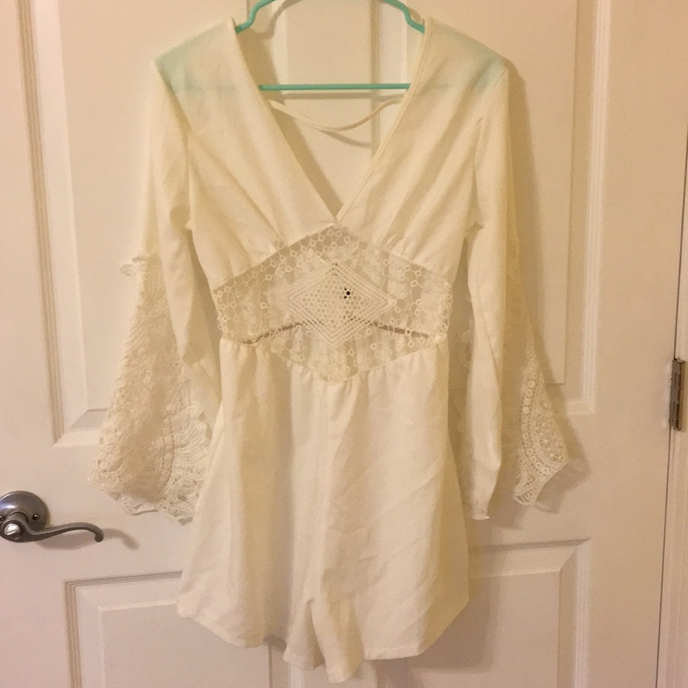 White Lace Romper